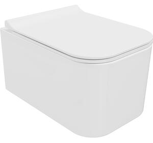 Mexen Elis WC mísa Rimless s pomalu klesající deskou slim, duroplast, bílý lesk - 30910700