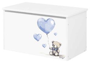 Box na hračky Nellys - Teddy love - modrý - -