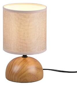 Stolní lampa Luci, béžová/vzhled dřevo