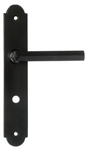 Dveřní klika Alba, s otvorem pro olivu - WC 72 mm, černá