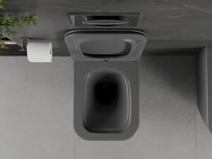 Mexen Madox WC mísa Rimless s pomalu padající deskou slim, duroplast, Světle matová šedá