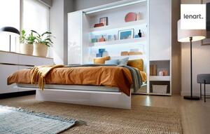 Casarredo - Komfort nábytek Výklopná postel REBECCA BC-02P, 120 cm, bílá lesk/bílá mat