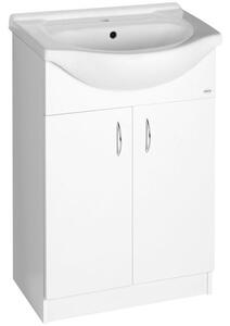 Aqualine Simplex Eco Skříňka s umyvadlem 60 x 87 cm, bílá mat SIME600