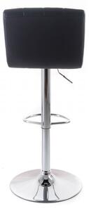 G21 Malea 51552 Barová židle black, koženková, prošívaná