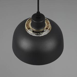 Závěsné svítidlo Punch černé/zlaté jedno světlo Ø 18 cm