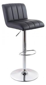 G21 Malea 51552 Barová židle black, koženková, prošívaná