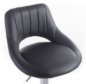 G21 Aletra black 51551 Barová židle koženková, prošívaná, černá