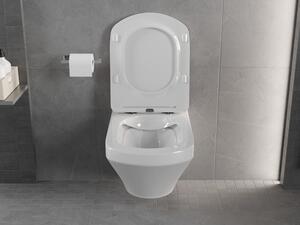 Mexen Vito WC mísa Rimless s pomalu padající deskou slim, duroplast, Bílá