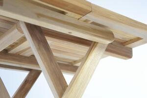 DIVERO 47271 Skládací zahradní stolek - týkové dřevo neošetřené - 50 cm