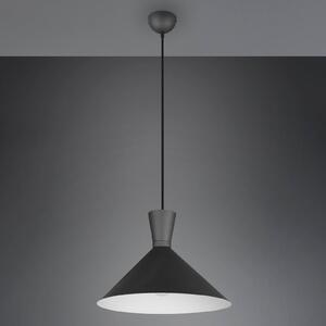 Závěsné světlo Enzo, jeden zdroj, Ø 35 cm, černá