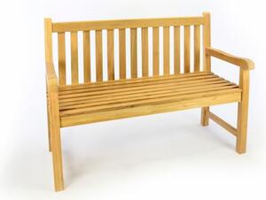 Divero 50386 Zahradní dřevěná lavice - neošetřené týkové dřevo - 120 cm