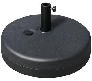 Stojan na deštníky Outsunny, 22 kg, kulatý základ deštníku, hmotnost deštníku, stojan pro tyče o průměru 38/48 mm, na balkon, terasu, zahradu, černý |