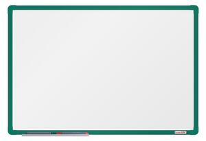 Bílá magnetická popisovací tabule boardOK, 60x90 cm, zelený rám