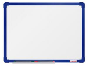 Bílá magnetická popisovací tabule boardOK 60x45, modrý rám