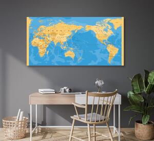 Obraz na korku mapa světa v zajímavém provedení