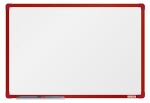 Bílá magnetická popisovací tabule boardOK, 60x90 cm, červený rám