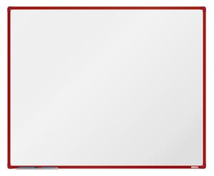 Bílá magnetická popisovací tabule boardOK, 150x120 cm, červený rám