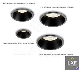 LED svítidlo HOGO 988 5W, černé Barevná teplota: teplá bílá stmívatelná