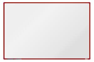 Bílá magnetická popisovací tabule boardOK, 180x120 cm, červený rám