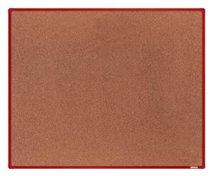 Korková nástěnka boardOK v hliníkovém rámu, 150x120 cm, červený rám