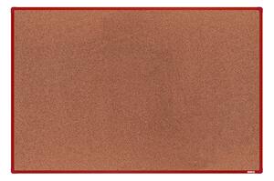 Korková nástěnka boardOK v hliníkovém rámu, 180x120 cm, červený rám