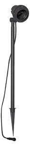 Zemní bodový reflektor Focus v černé barvě, výška 67 cm
