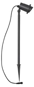 Zemní bodový reflektor Focus v černé barvě, výška 67 cm