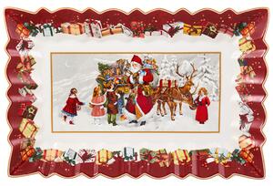Villeroy&Boch Villeroy & Boch Toy's Fantasy hluboký podnos Santa s dětmi, 35x23 cm