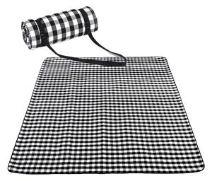 Pikniková deka s černobílým vzorem 200 x 150 cm