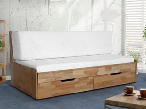 LEONARDO rozkládací postel z masivu 90x200cm