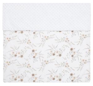 Dětská deka z Minky New Baby Květy bílá 80x102 cm