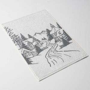 Kuchyňský ručník Veba ZARA Malovaná vesnička šedá Velikost: 35x50 cm