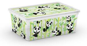 KIS ANIMAL Plastový úložný box C - S - medvídek panda