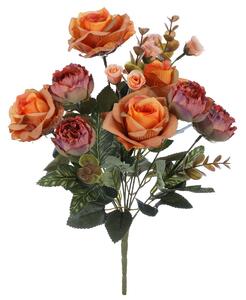 Růže v pugetu, oranžová, 26 x 36 cm