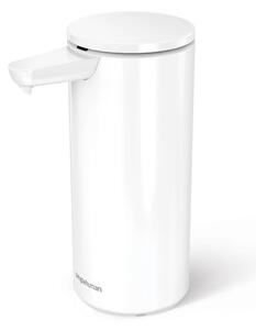 Bílý bezdotykový kovový dávkovač mýdla 414 ml – simplehuman