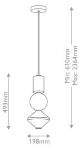 Alora Mood ALM-BIJOU-P3-GD - LED Lustr na lanku BIJOU LED/20W/230V 3000K zlatá