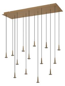 Mantra 8936 Andromeda, zlaté závěsné svítidlo LED 14x5W 3000K bez stínidel, 30 x 90cm