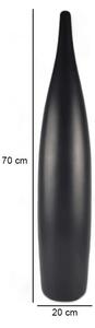 Keramická váza 70 cm matná černá