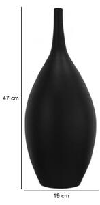 Keramická váza 47 cm černá