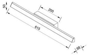 Mantra 8962 Lineal, bílé lineární nástěnné svítidlo se svícení nahoru/dolů LED 22W 3000K, délka 61cm