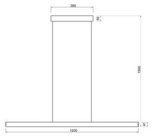 Mantra 9035 Lineal, černé lineární stahovací svítidlo LED 24W 3000K, bezdotykové ovládání, délka 120cm