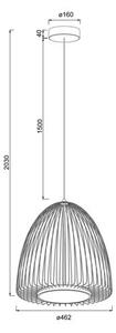 Mantra 9016 Smart, moderní drátěné závěsné svítidlo LED 43W 3000K, průměr 46cm