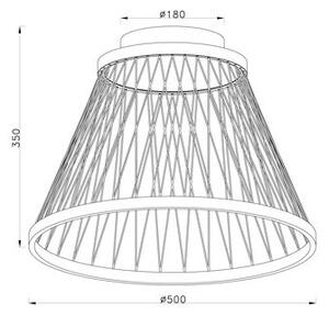 Mantra 8981 Spider, šedé stropní svítidlo LED 43W 3000K, průměr 50cm