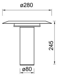 Mantra 9004 Tina, černobílá stolní lampa LED 12W 3000K, průměr 28cm
