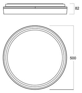 Mantra 9027 Verona, stopní svítidlo s dálkovým ovladačem LED 55W 2700-5000K, šedá/bílá, průměr 50cm