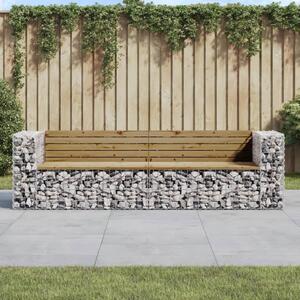 Zahradní lavice gabionový design 244x71x65,5 cm borové dřevo