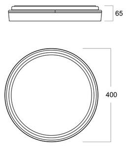Mantra 9028 Verona, stropní svítidlo s dálkovým ovladačem LED 40W 2700-5000K, zlatá/bílá, průměr 40cm