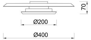 Mantra 9003 Tina, černobílé stropní svítidlo LED 18W 3000K, průměr 40cm