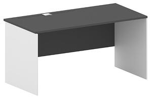 Kancelářský psací stůl FUTURE do paravanu, 1700 x 800 mm, bílá/grafitová