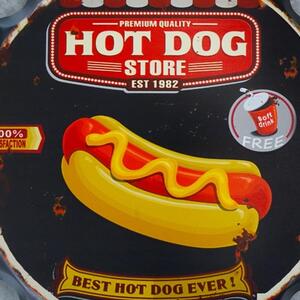 Pivní víčko na zeď Hot Dog